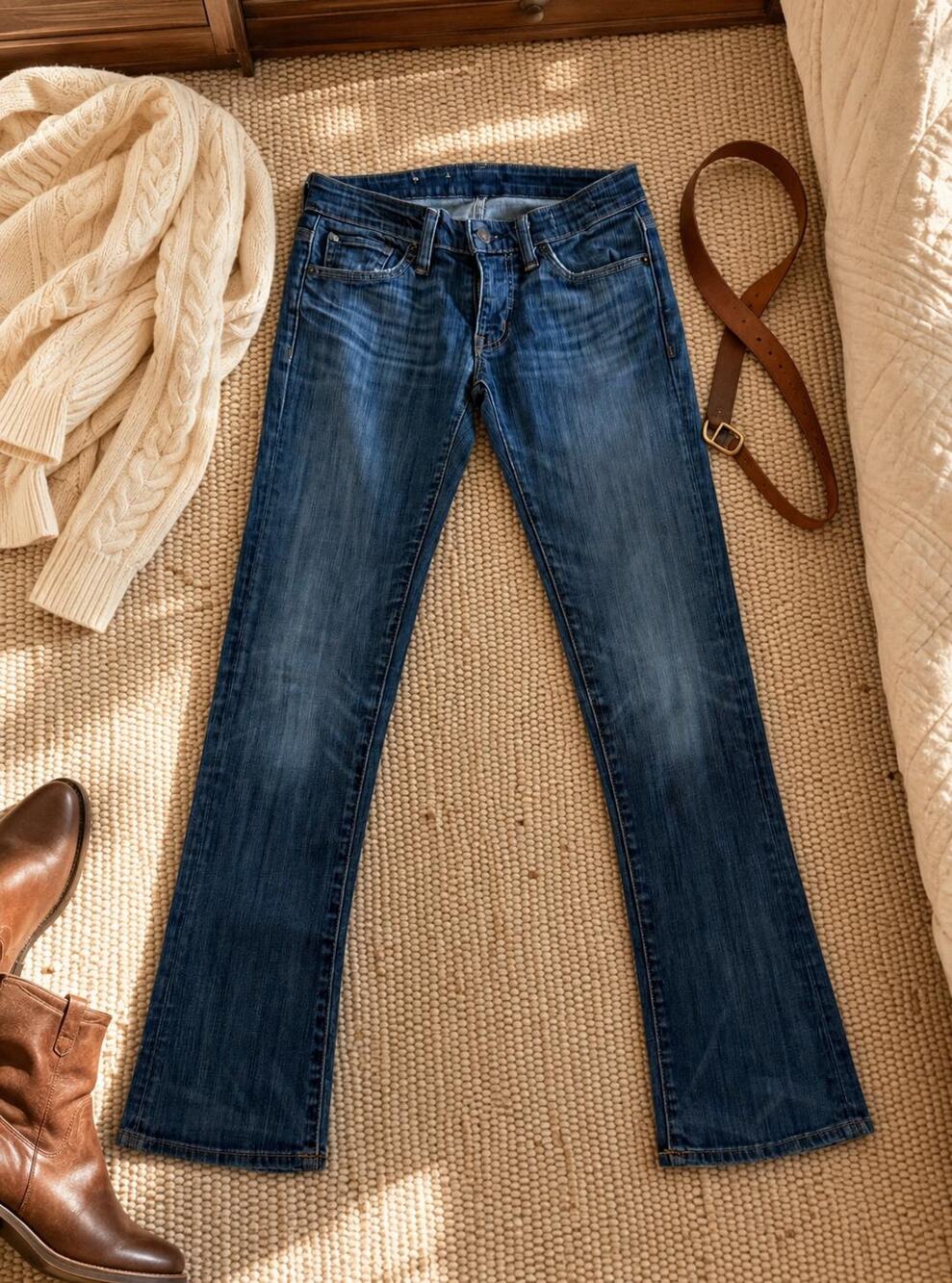 Denim & Supply Ralph Lauren Skinny Boot Jeans 26x30 Dark Wash Distressed